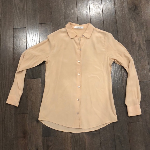 Rounded Collar Silk Everlane Top - Picture 1 of 6